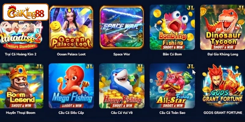 Khám phá 4 tựa game bắn cá GAKING88 nổi bật